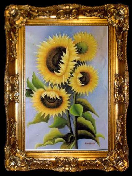 framed  unknow artist Still life floral, all kinds of reality flowers oil painting  99, ta009-2